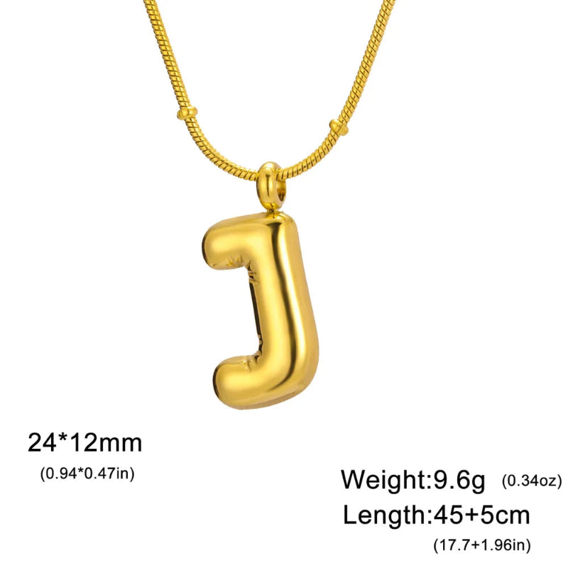 Bubble Initial Necklace