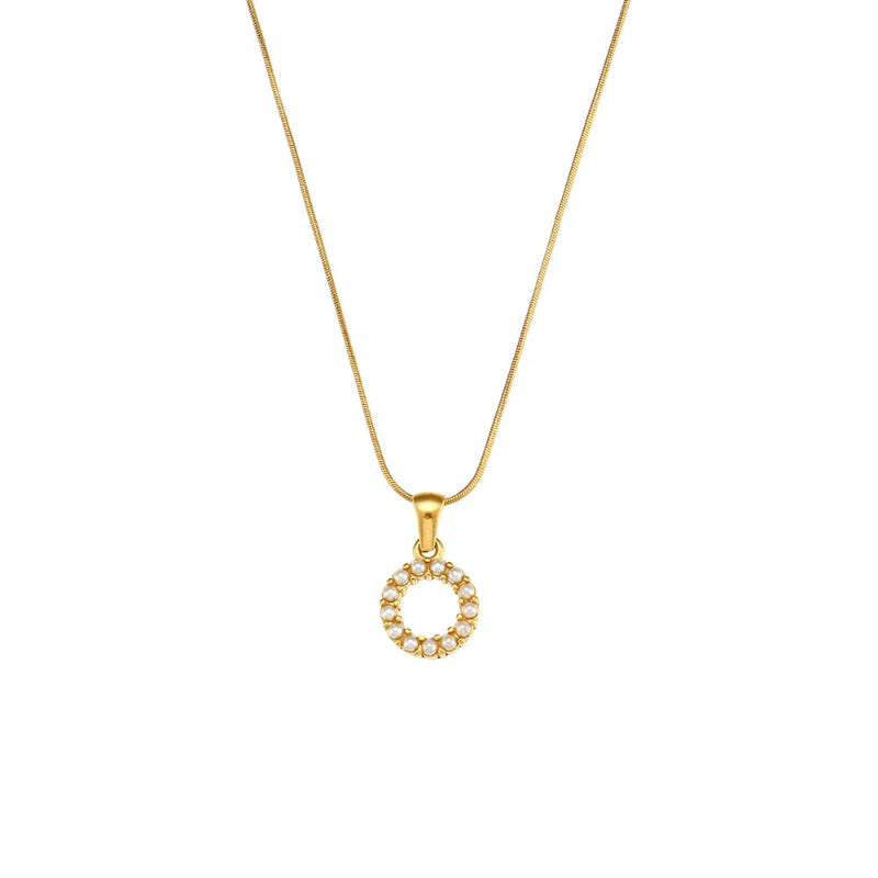 Pearl Initial Necklace