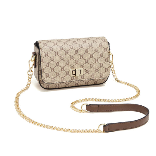 Shoulder & Crossbody Bag With Gold Chain Strap For Women