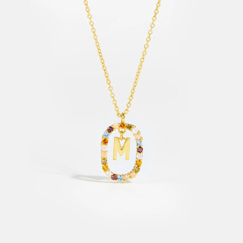 Feminine Initial Alphabet Necklace