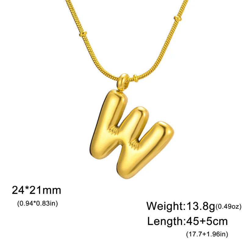 Bubble Initial Necklace