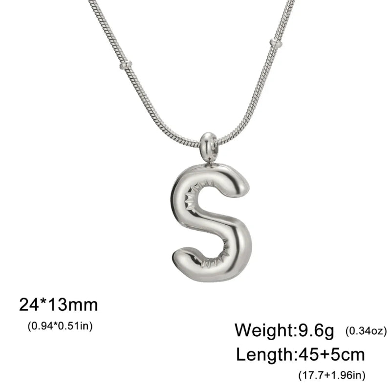 Bubble Initial Necklace