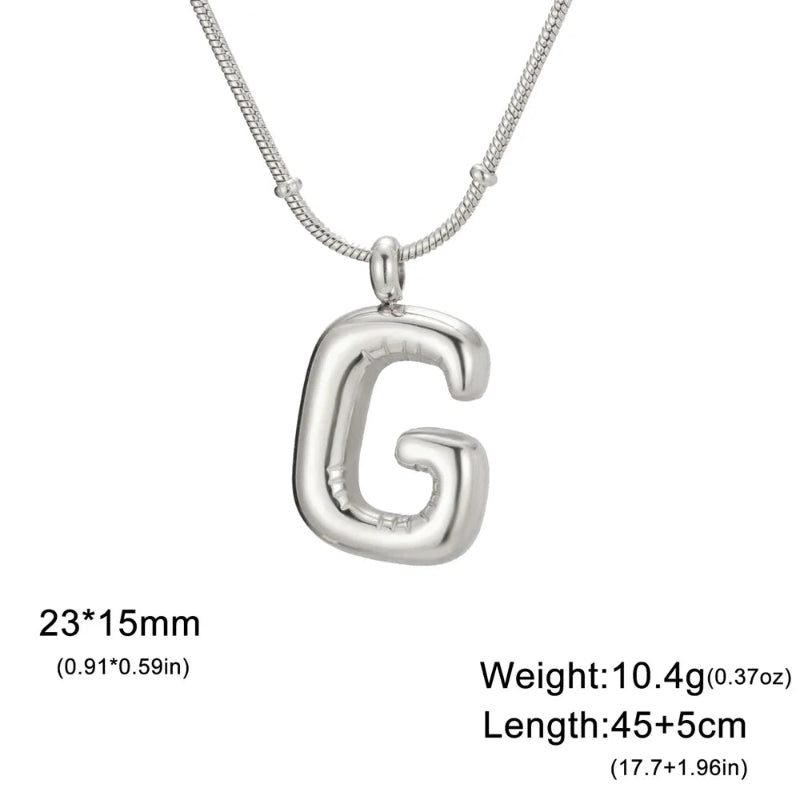 Bubble Initial Necklace