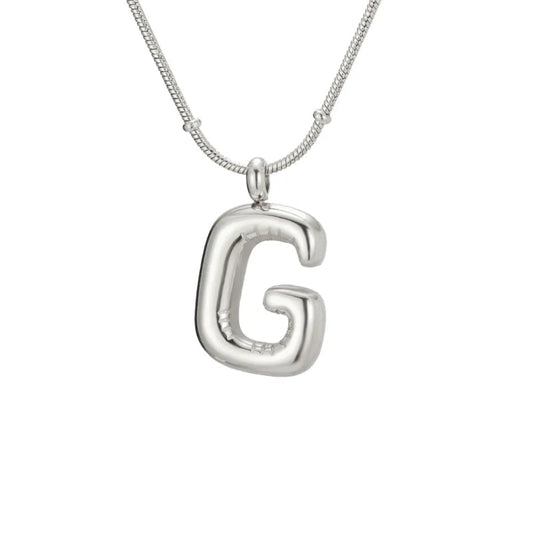 Bubble Initial G Necklace