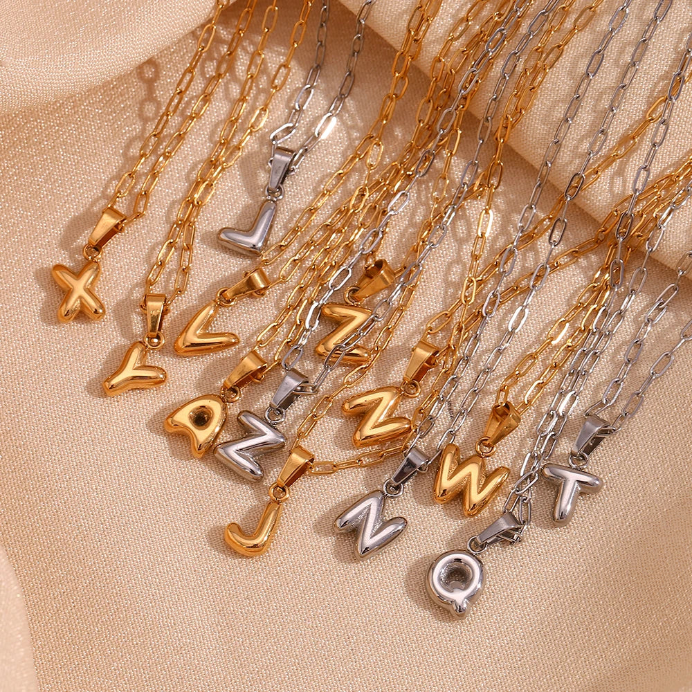Mini Bubble Up Initial Necklace