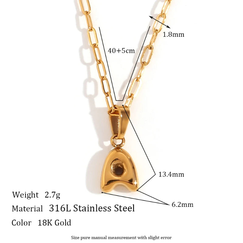 Mini Bubble Up Initial Necklace