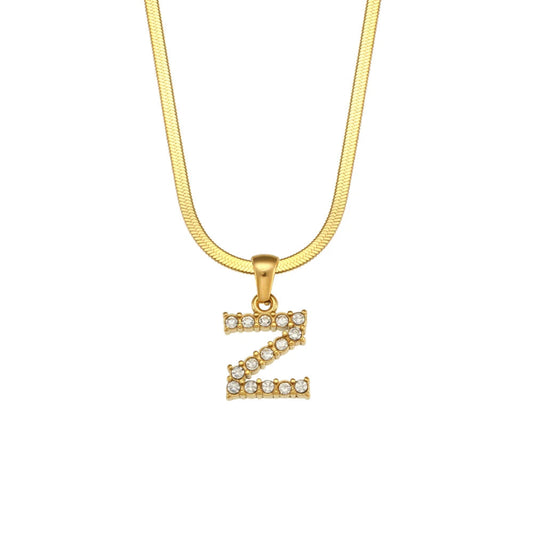 Dazzling Initial Z Necklace