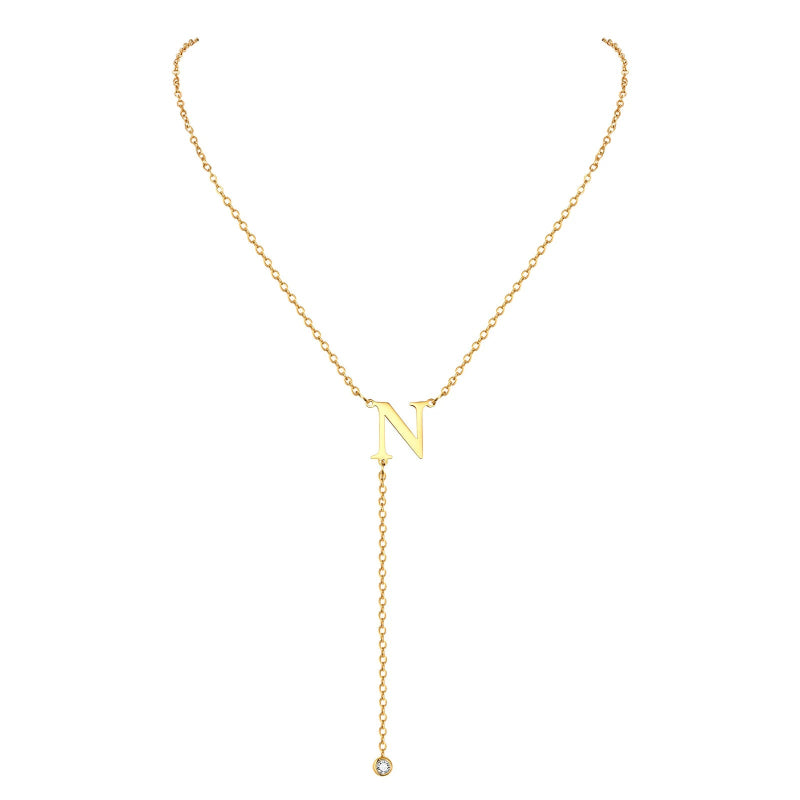 Lariat Initial Necklace