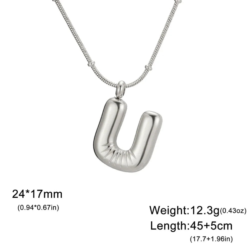 Bubble Initial Necklace