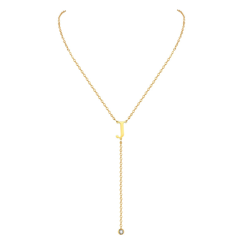 Lariat Initial Necklace