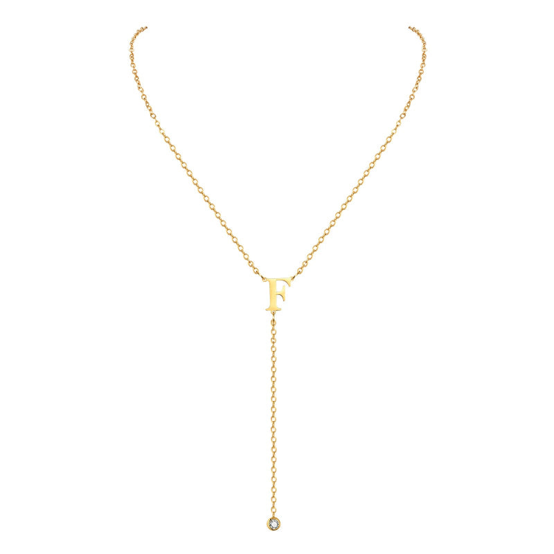 Lariat Initial Necklace