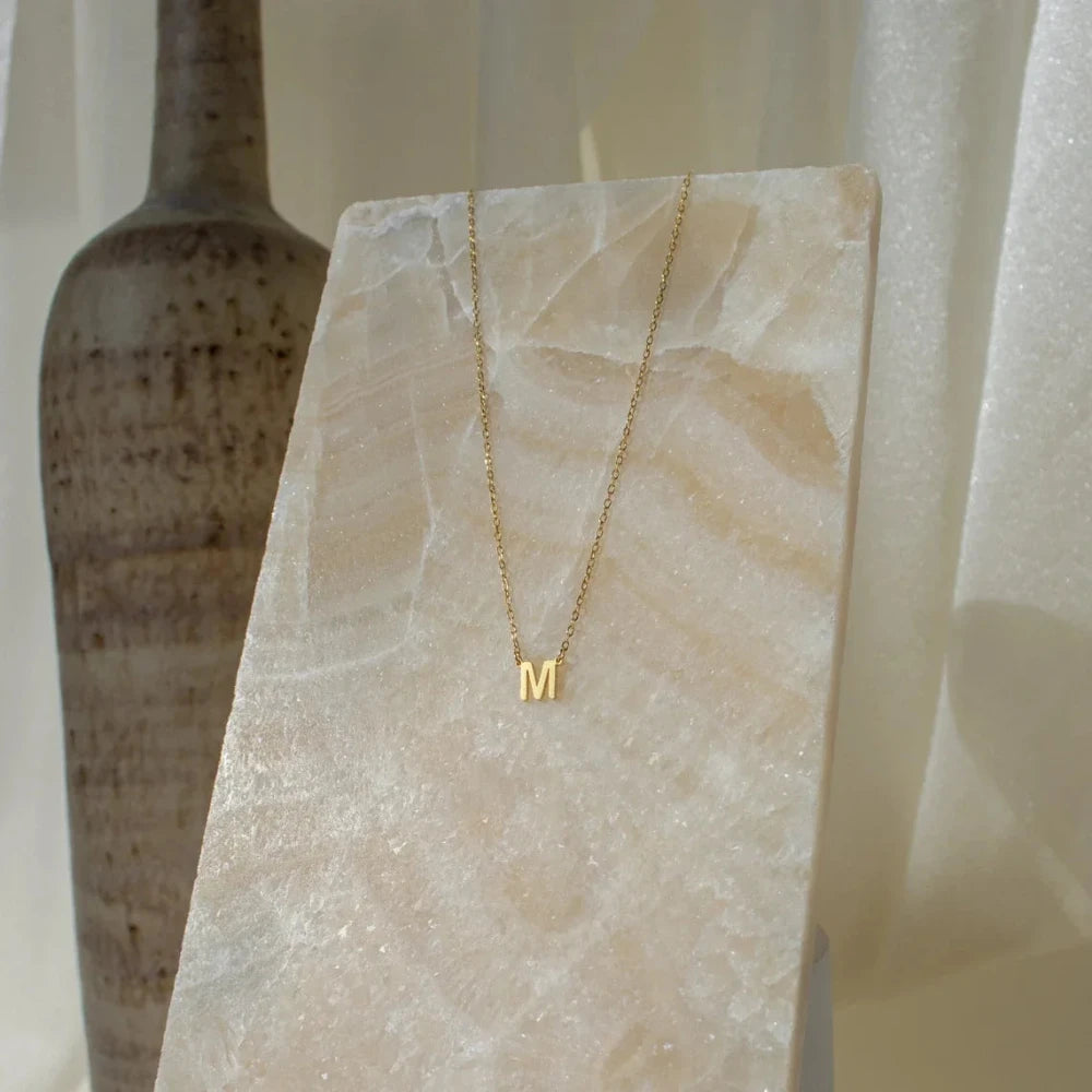 Neo Gothic Initial Letter Necklace
