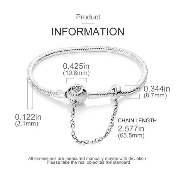 Heart Safety Chain Bracelet