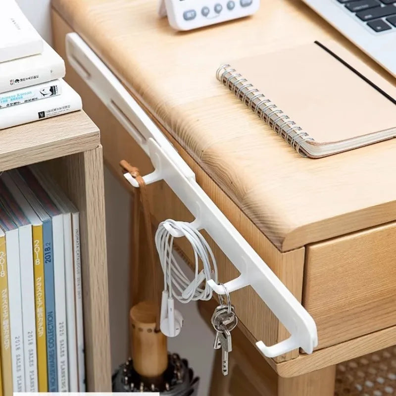 Retractable Self-Adhesive Hook Strip with U-Shaped Hooks | No-Drill Wall Organizer