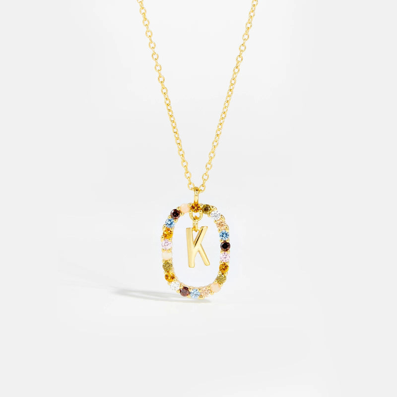 Feminine Initial Alphabet Necklace