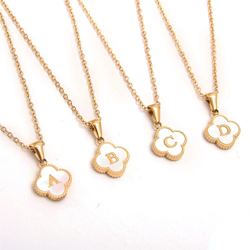Clover Initial Necklace