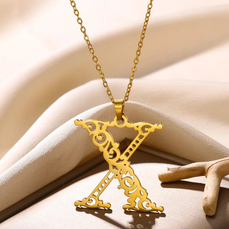 Queen Initial Necklace