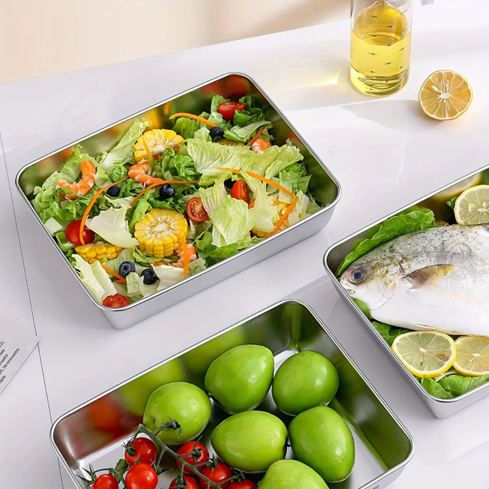 Stainless Steel Food Storage Containers with Lids — BPA-Free, Reusable, Fridge & Freezer Safe