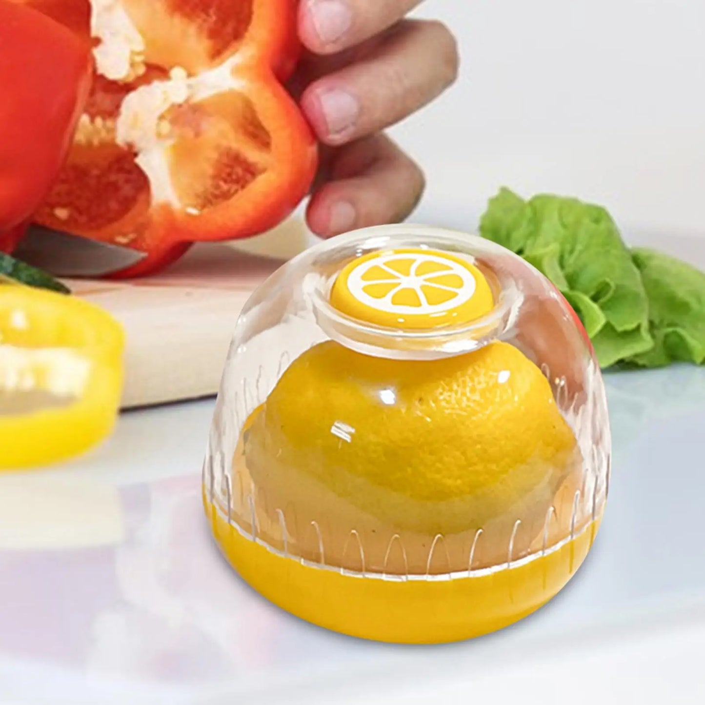 Airtight Fruit & Vegetable Keeper – Dome Storage Container for Avocado, Lemon, Onion & Tomato