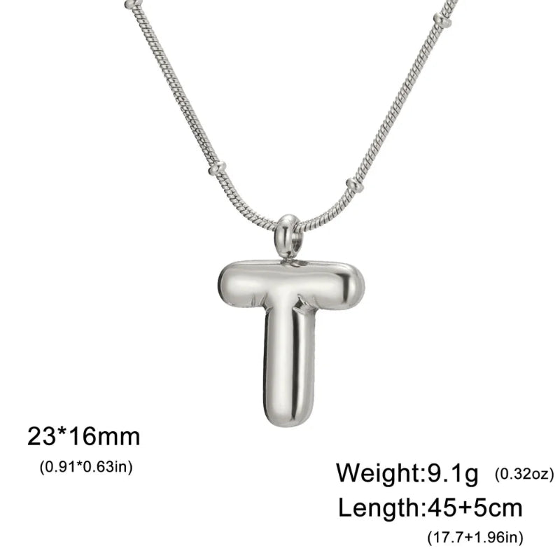 Bubble Initial Necklace