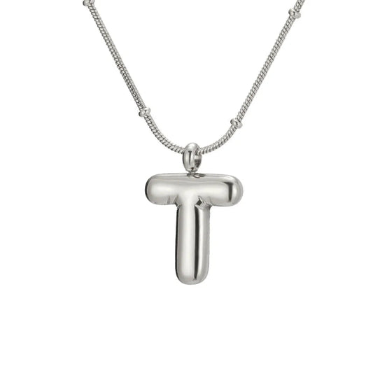 Bubble Initial T Necklace