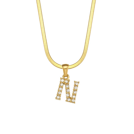 Dazzling Initial N Necklace