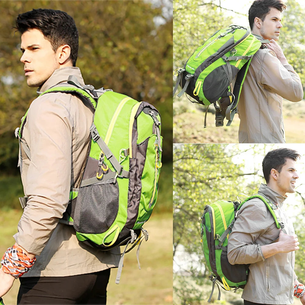 40L Water Resistant Travel Backpack Camping Hiking Laptop Daypack Trekking Climbing For Men Women Hiking Supplies