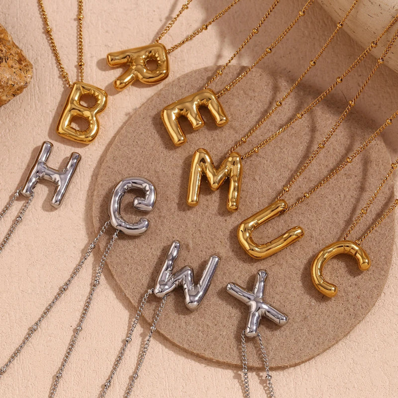 Bubble Up Initial Necklace