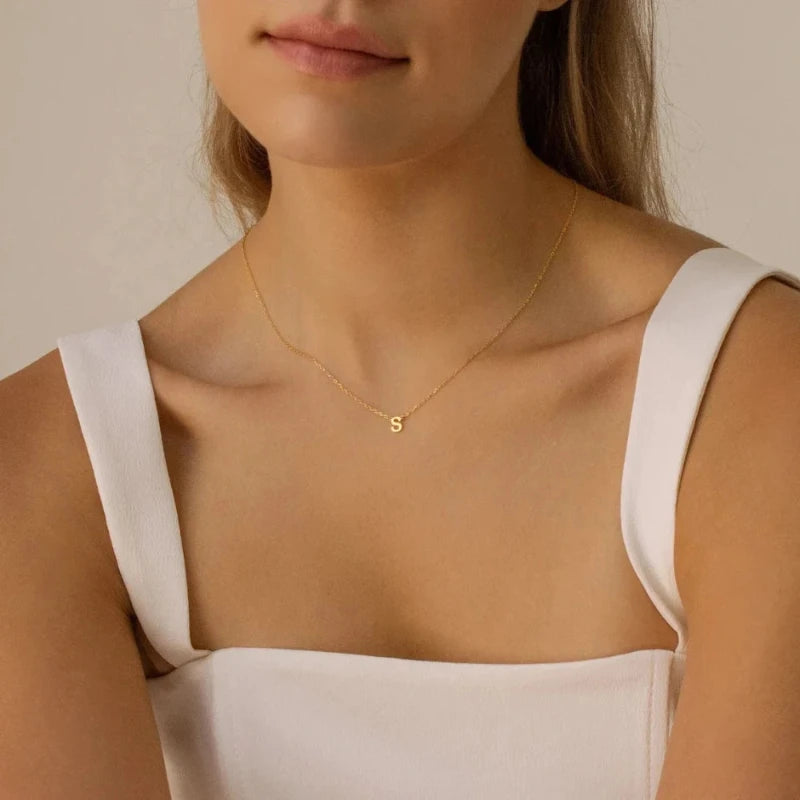 Neo Gothic Initial Letter Necklace