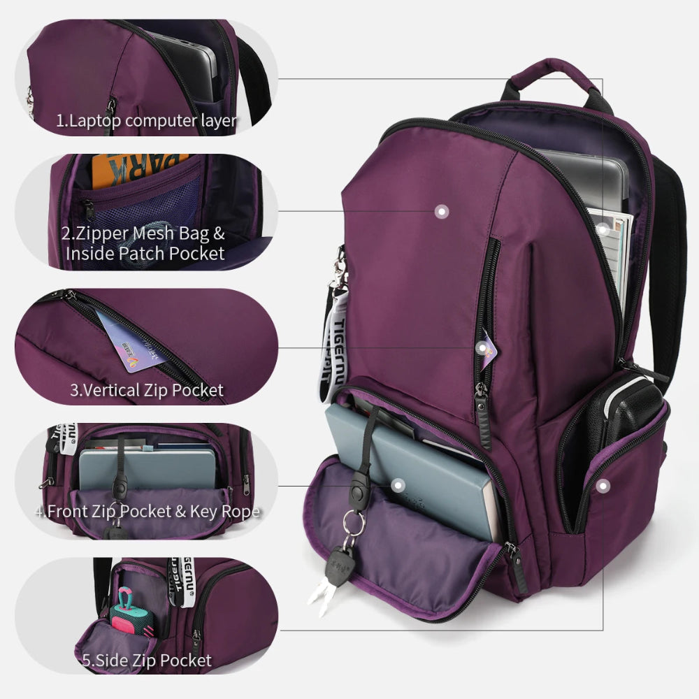 14L School Commute Travel Backpack For Women