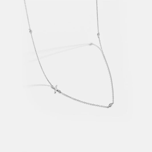 Effortless Chic Initial X Necklace