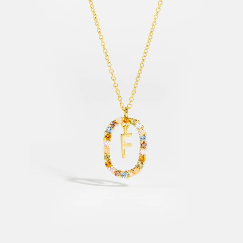 Feminine Initial Alphabet Necklace