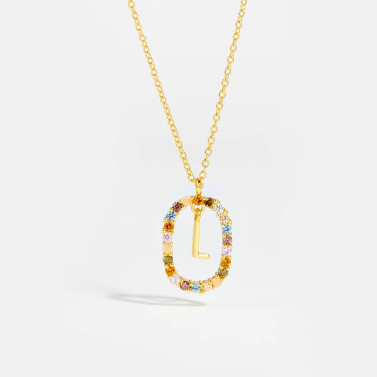 Feminine Initial Alphabet L Necklace