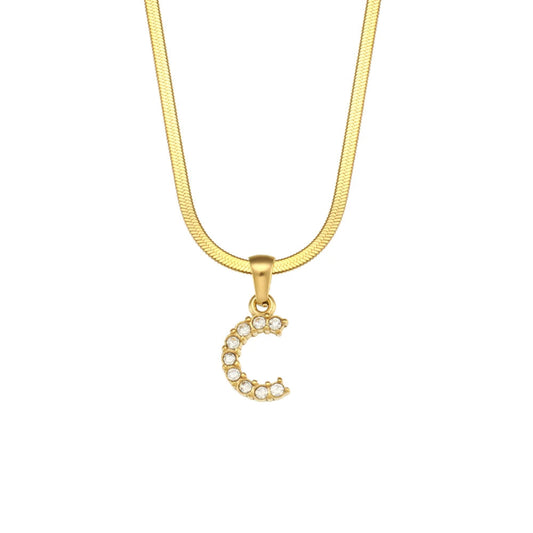 Dazzling Initial C Necklace