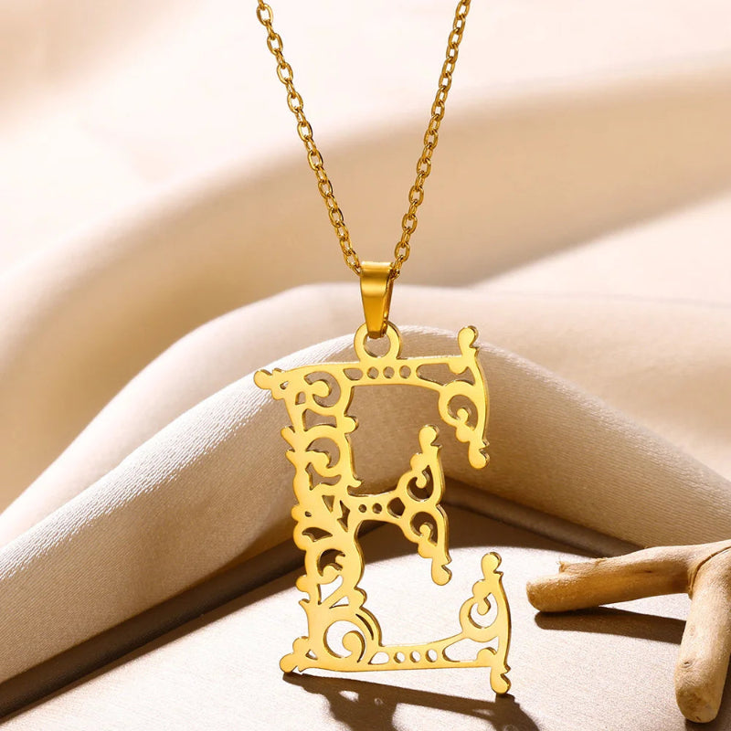 Queen Initial Necklace
