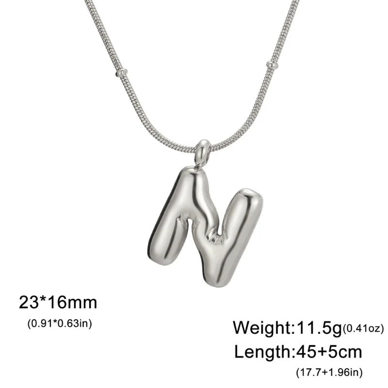 Bubble Initial Necklace