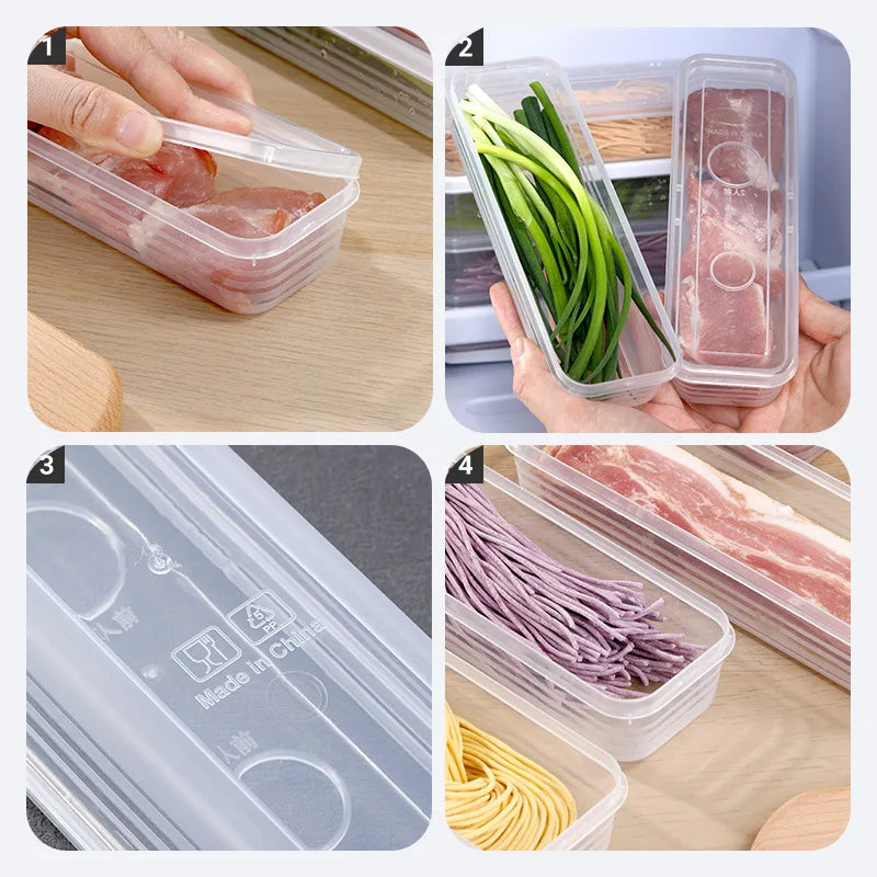Refrigerator Fresh-Keeping Organizer Box | Stackable Transparent Food Storage Container
