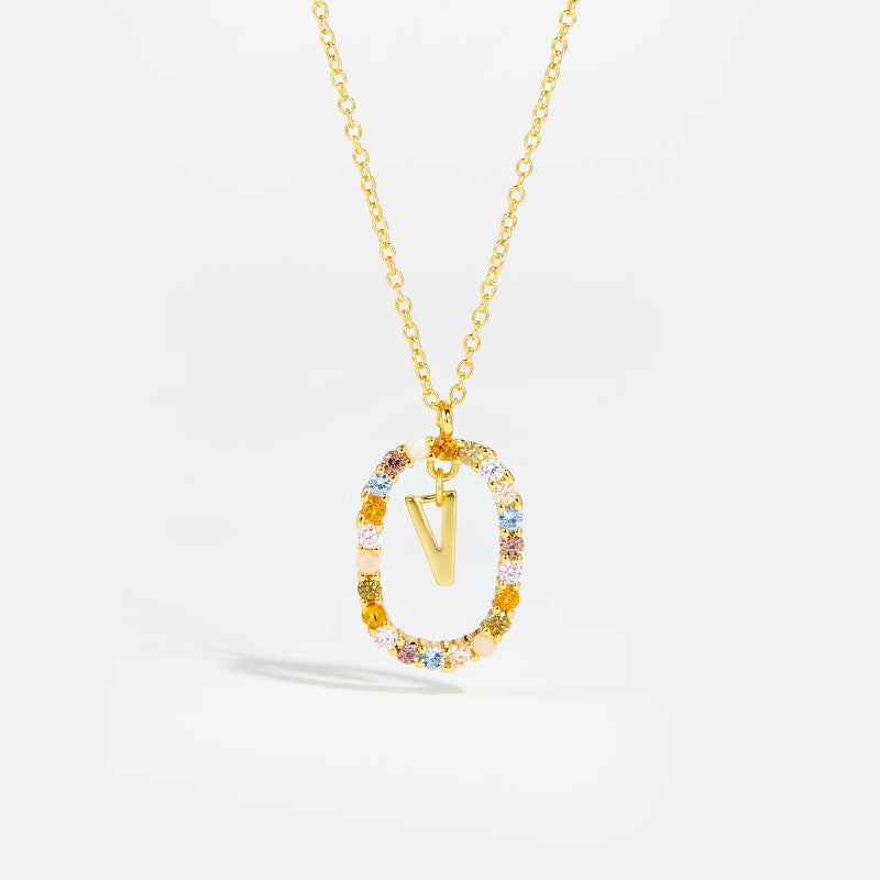 Feminine Initial Alphabet Necklace