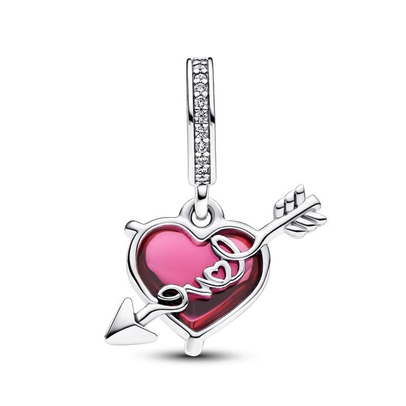 Red Heart Arrow Dangle Charm