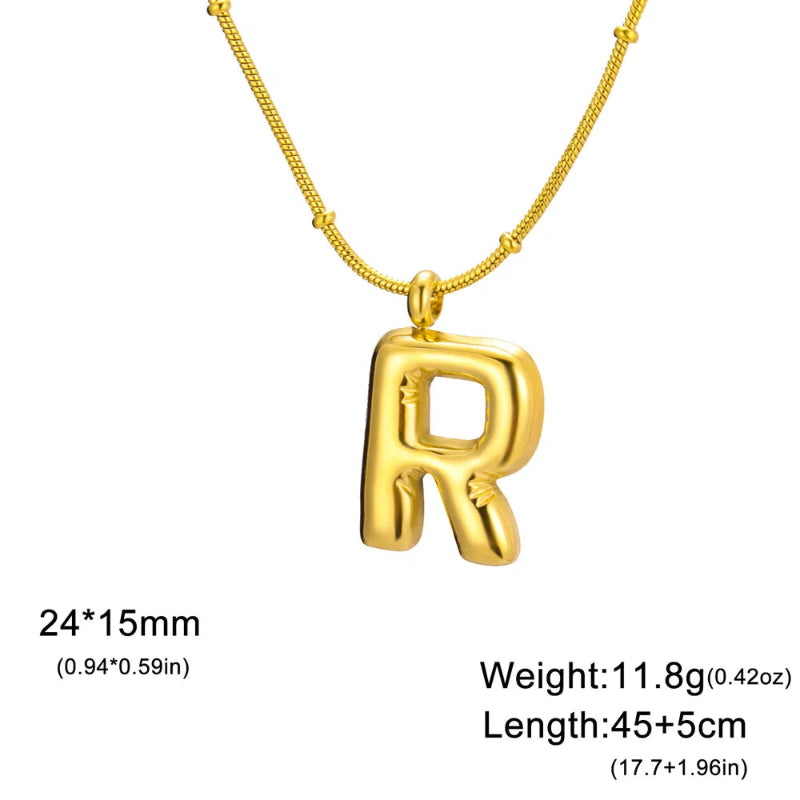 Bubble Initial Necklace