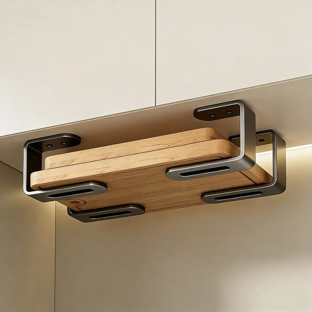 Wall-Mounted Pot Lid & Kitchen Organizer Rack – Multi-Use Storage Shelf for Kitchen