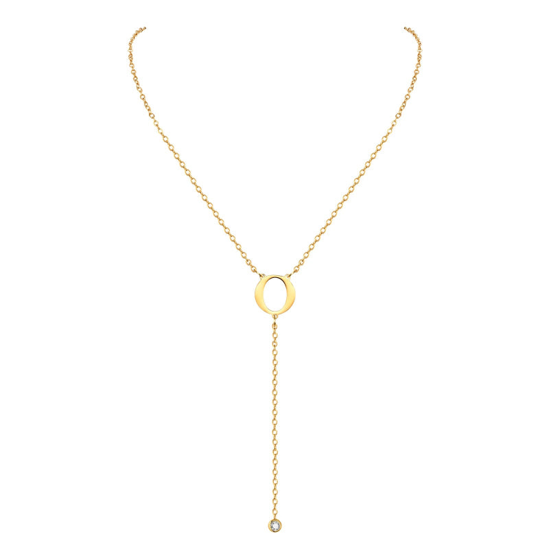 Lariat Initial Necklace