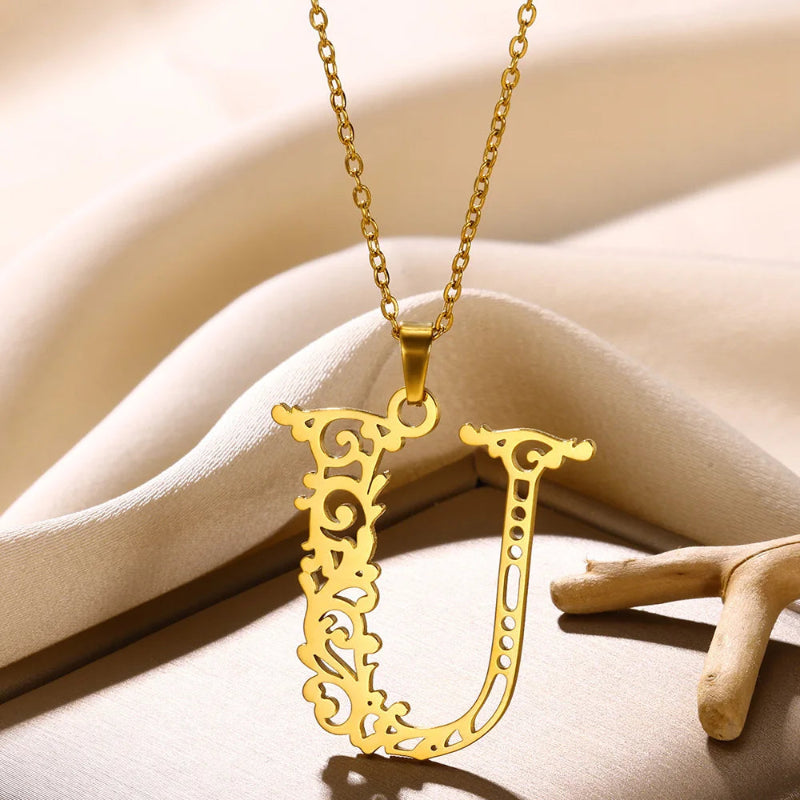 Queen Initial Necklace