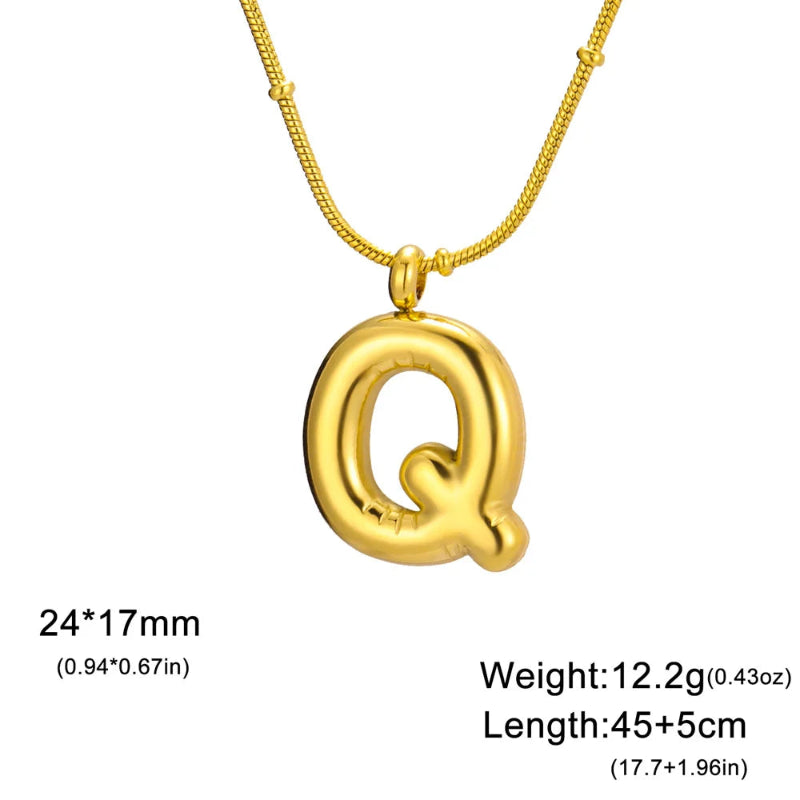 Bubble Initial Necklace