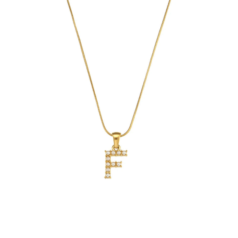 Pearl Initial Necklace