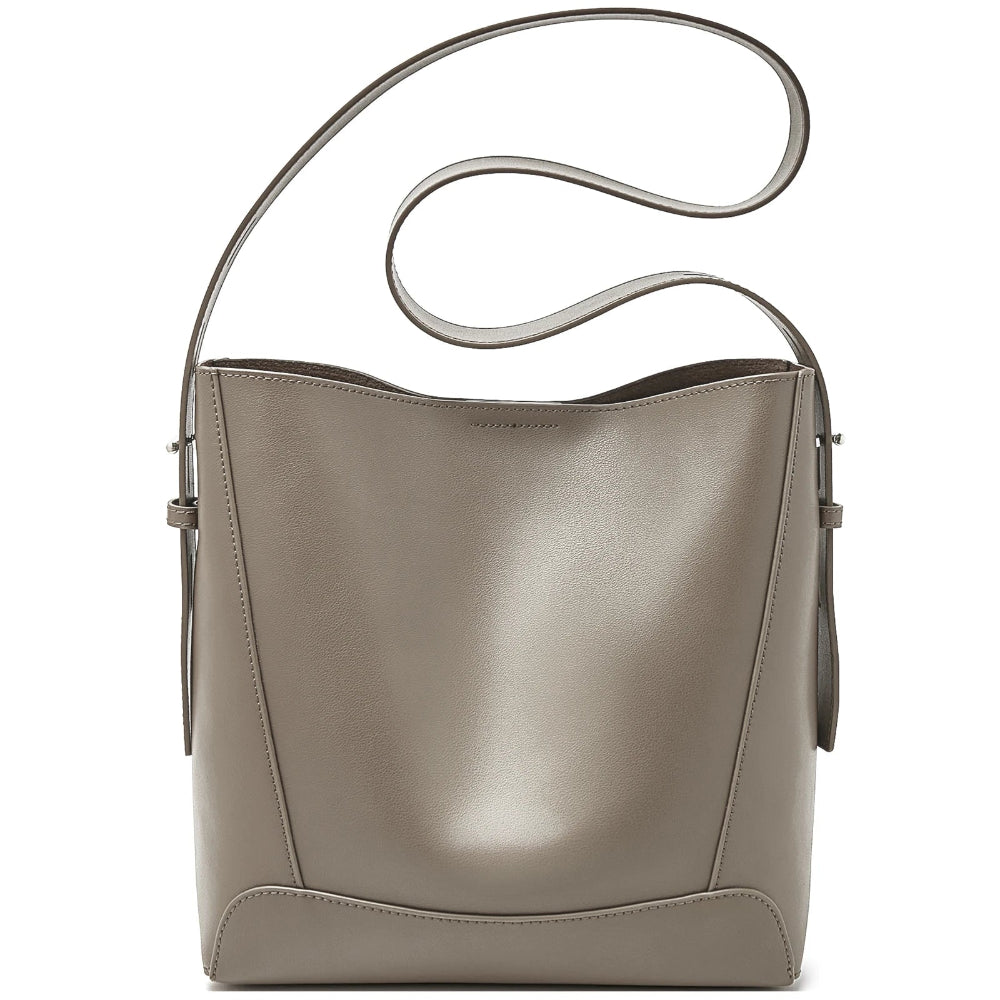 New Women Bucket Bag Shoulder Bag Split Leather Large Capacity