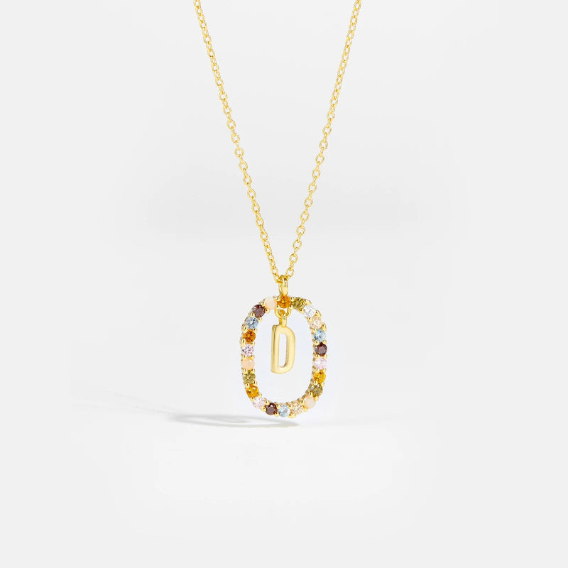 Feminine Initial Alphabet Necklace