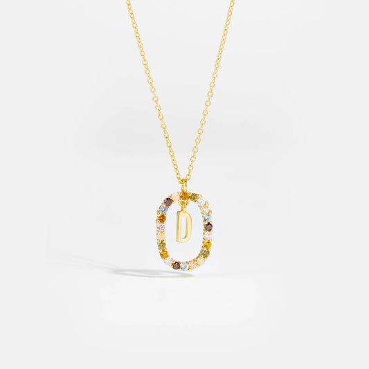Feminine Initial Alphabet D Necklace