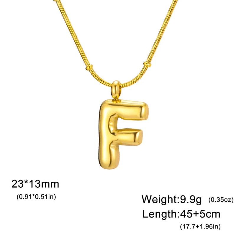 Bubble Initial Necklace