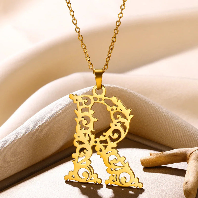 Queen Initial Necklace